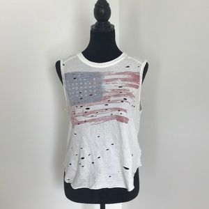 Free People distressed muscle tank top - size XS